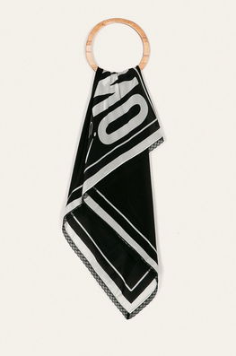 Moschino Eșarfă De Mătase Culoarea Negru, Modelator Dama