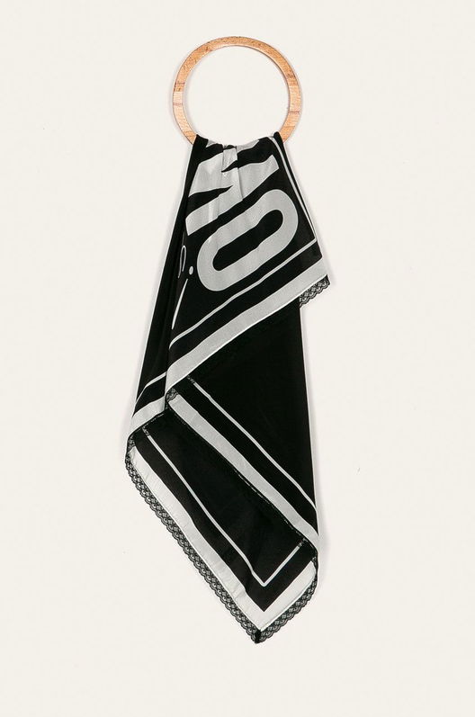 Moschino Eșarfă De Mătase Culoarea Negru, Modelator Dama