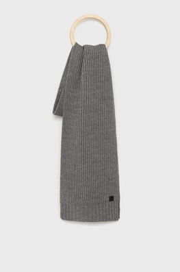 AllSaints Esarfa Din Amestec De Lana Culoarea Gri, Neted Dama, Tricotaj