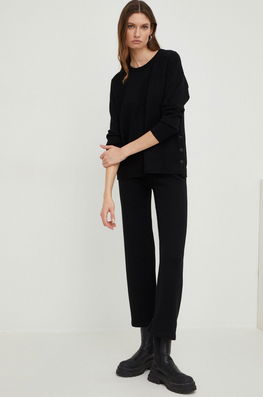 Answear Lab Un Set De Pulover și Pantaloni Femei, Culoarea Negru Dama, Tricotaj