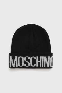 Moschino Caciula Din Amestec De Casmir Culoarea Negru, Bărbaţi, Cu Un Amestec De Lana