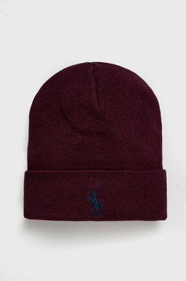 Polo Ralph Lauren Caciula Din Bumbac Culoarea Bordo, Bumbac Bărbaţi Burgundia