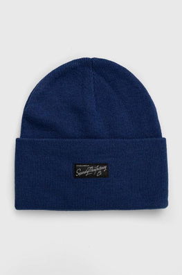 Superdry Caciula Culoarea Albastru Marin, Dama Bleumarin