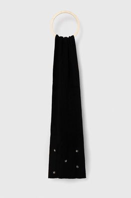 Morgan Fular Femei, Culoarea Negru, Cu Imprimeu Dama, Tricotaj