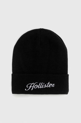 Hollister Co. Caciula Culoarea Negru, Bărbaţi, Model Imprimeu