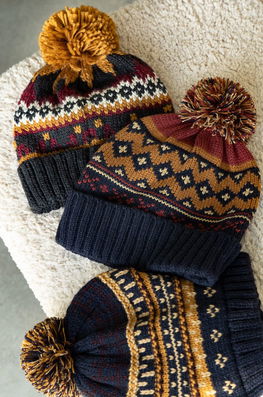 Medicine Caciula Din Tricot Gros Bărbaţi Multicolor