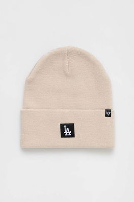 47brand Caciula Mlb Los Angeles Dodgers Culoarea Bej, Dama, Model Imprimeu