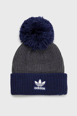 Adidas Originals Caciula Culoarea Albastru Marin, Din Tricot Gros Dama Bleumarin