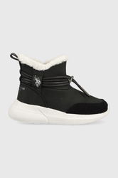U.S. Polo Assn. Cizme De Iarna Pentru Copii Culoarea Negru, Imitatie De Piele Intoarsa