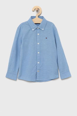 Tommy Hilfiger Cămașă Copii Albastru, Cu Elastan, Casual