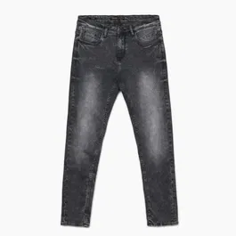 Cropp - Blugi cu efect prespălat - Gri