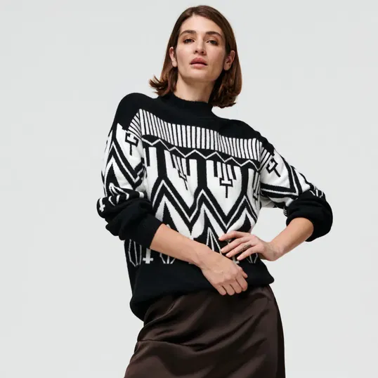 Sinsay - Pulover cu model - Multicolor