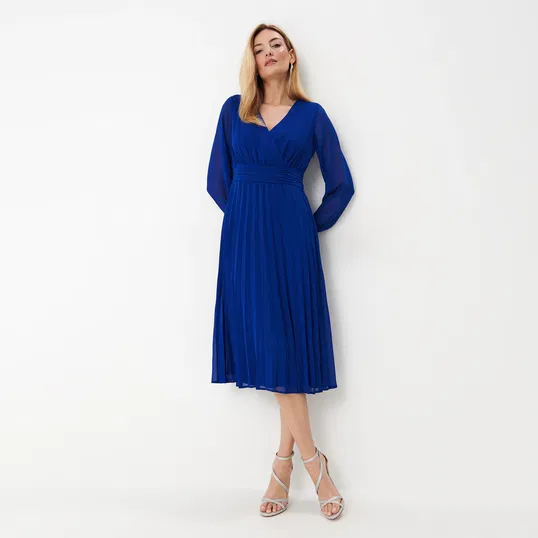 Mohito - Rochie plisată în partea de jos - Bleumarin