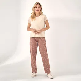 Sinsay - Set pijama din bumbac - Ivory