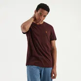 House - Tricou cu detaliu brodat - Bordo