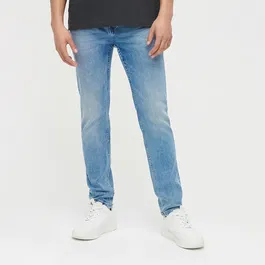 House - Blugi slim cu talie joasă - Albastru