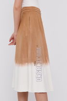 Pinko Fustă Culoarea Bej, Midi, Evazata Dama, Tricotaj, Casual