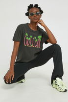 Volcom Tricou Din Bumbac Culoarea Gri Dama, Model Print