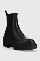 Answear Lab Cizme Femei, Culoarea Negru, Cu Toc Plat, Izolare Usoara Dama, Imitatie De Piele