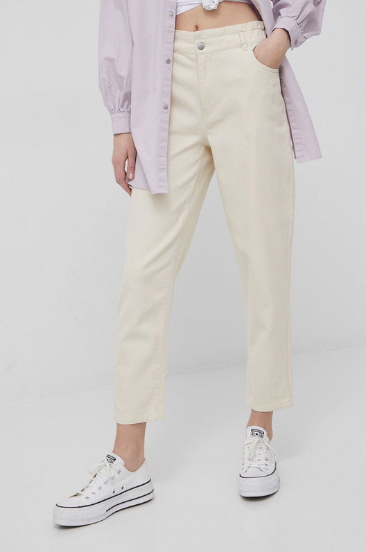 JDY Jeansi Femei, Culoarea Bej, High Waist Dama