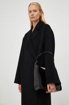 By Malene Birger Palton De Lana Culoarea Negru, De Tranzitie, Cu Doua Randuri De Nasturi Dama