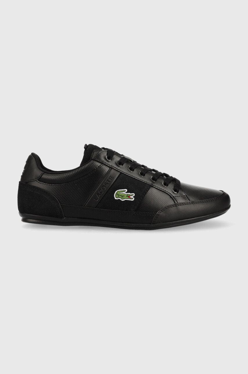 Lacoste Sneakers Chaymon Culoarea Negru Bărbaţi, Imitatie De Piele