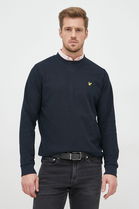 Lyle & Scott Bluza Barbati, Culoarea Albastru Marin, Neted Bărbaţi Bleumarin