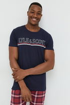 Lyle & Scott Pijama Barbati, Culoarea Rosu, Modelator Bărbaţi, Tricotaj, Model Print
