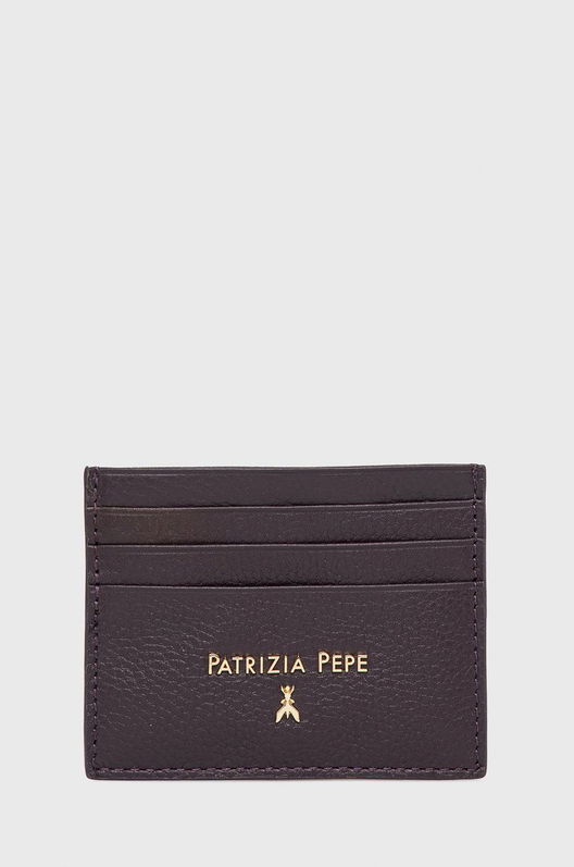 Patrizia Pepe Portofel Femei, Culoarea Violet Dama, Piele