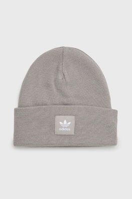 Adidas Originals Caciula Culoarea Gri, Din Tesatura Neteda Dama, Model Imprimeu