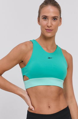 Reebok Sutien GU5840 Culoarea Verde, Material Neted Dama