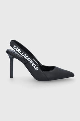 Karl Lagerfeld Stilettos De Piele Sarabande Culoarea Negru Dama, Toc Subtire