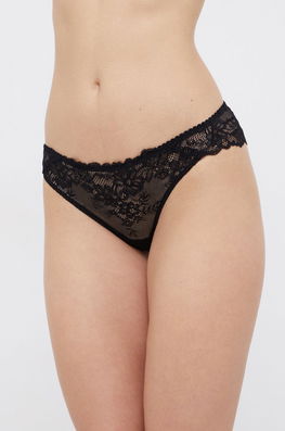 Twinset Chiloți Culoarea Negru, Transparent Dama, Tricotaj