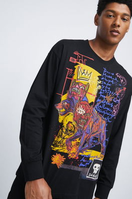 Medicine Longsleeve Din Bumbac Culoarea Negru, Cu Imprimeu Bărbaţi, Model Print