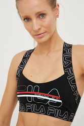 Fila Sutien Sport Culoarea Negru Dama, Model Print