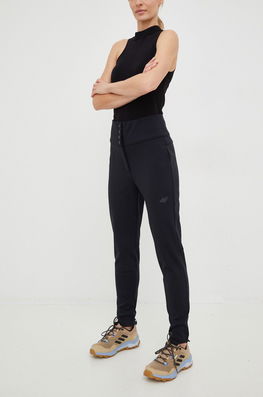 4F Pantaloni De Schi Culoarea Roz Dama Negru, Panza
