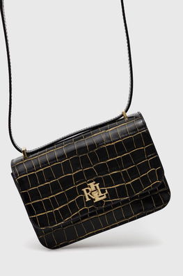 Lauren Ralph Lauren Geanta De Piele Culoarea Negru Dama