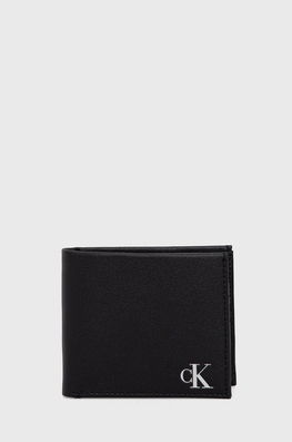 Calvin Klein Jeans Portofel Femei, Culoarea Negru Bărbaţi, Imitatie De Piele