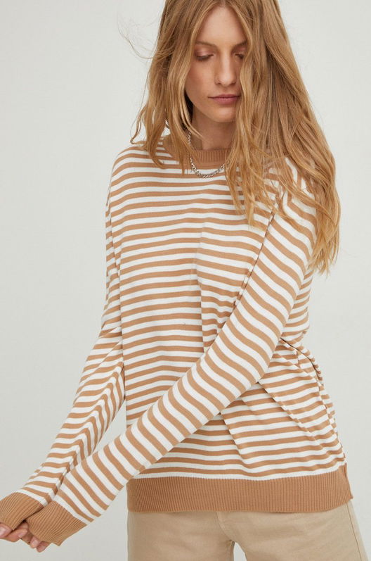 Answear Lab Pulover Femei, Culoarea Bej, Light Dama