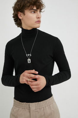 Young Poets Society Longsleeve Keny Barbati, Culoarea Negru, Cu Imprimeu Bărbaţi, Cu Elastan, Model Print