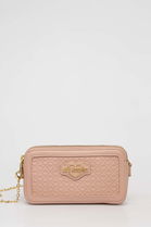 Love Moschino Poseta Culoarea Bej Dama, Imitatie De Piele, Model Imprimeu