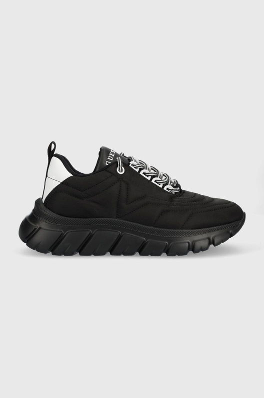 Guess Sneakers Chiarra2 Culoarea Negru Dama, Imitatie De Piele