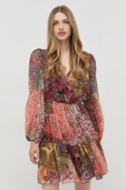 Guess Rochie Mini, Evazati Dama Multicolor, Panza, Casual, Model Flori