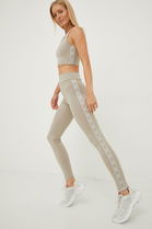 Guess Colanti Femei, Culoarea Bej, Cu Imprimeu Dama, Tricotaj, Model Print