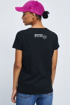 Medicine Tricou Din Bumbac Culoarea Negru Dama, Model Print