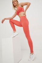 Only Play Leggins De Antrenament Evan Femei, Culoarea Portocaliu, Neted Dama, Tricotaj