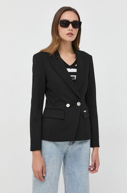 Liu Jo Sacou Culoarea Negru, Cu Doua Randuri De Nasturi, Neted Dama, Panza