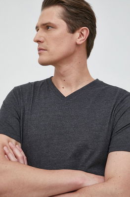 GAP Tricou Din Bumbac Culoarea Gri, Neted Bărbaţi