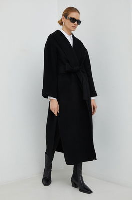 By Malene Birger Palton De Lana Trullem Culoarea Negru, De Tranzitie Dama