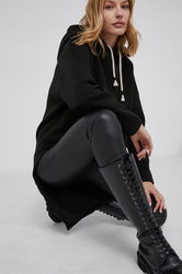 Answear Lab Colanți Femei, Culoarea Negru, Material Neted Dama, Panza